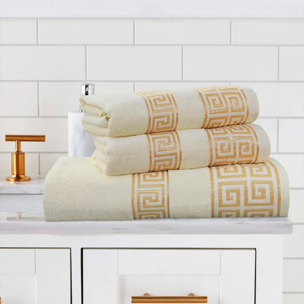 Cream Versatile - 3-Pcs Jacquard Towel Set