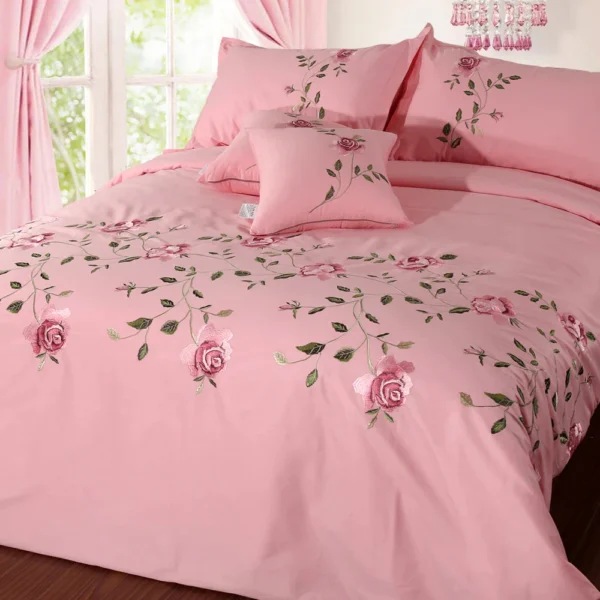 Pink Pale Bedsheet Double Bed